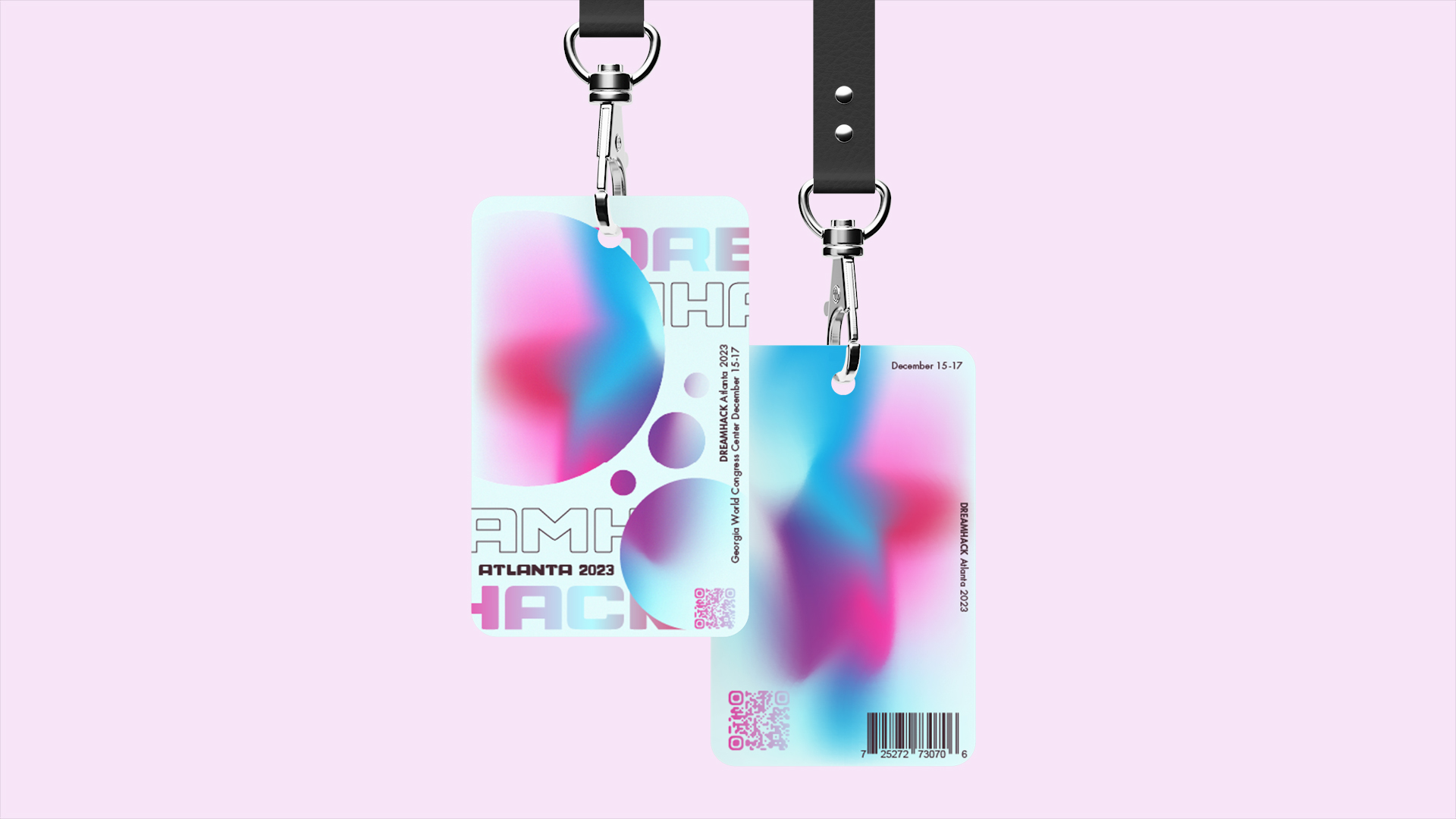Dream Hack Vip Pass / “Dream Hack Vip Pass,” event pass, 2 x 3.25  inches print ad, 2023. This is an event pass from a group of collateral for Dream Hack.
