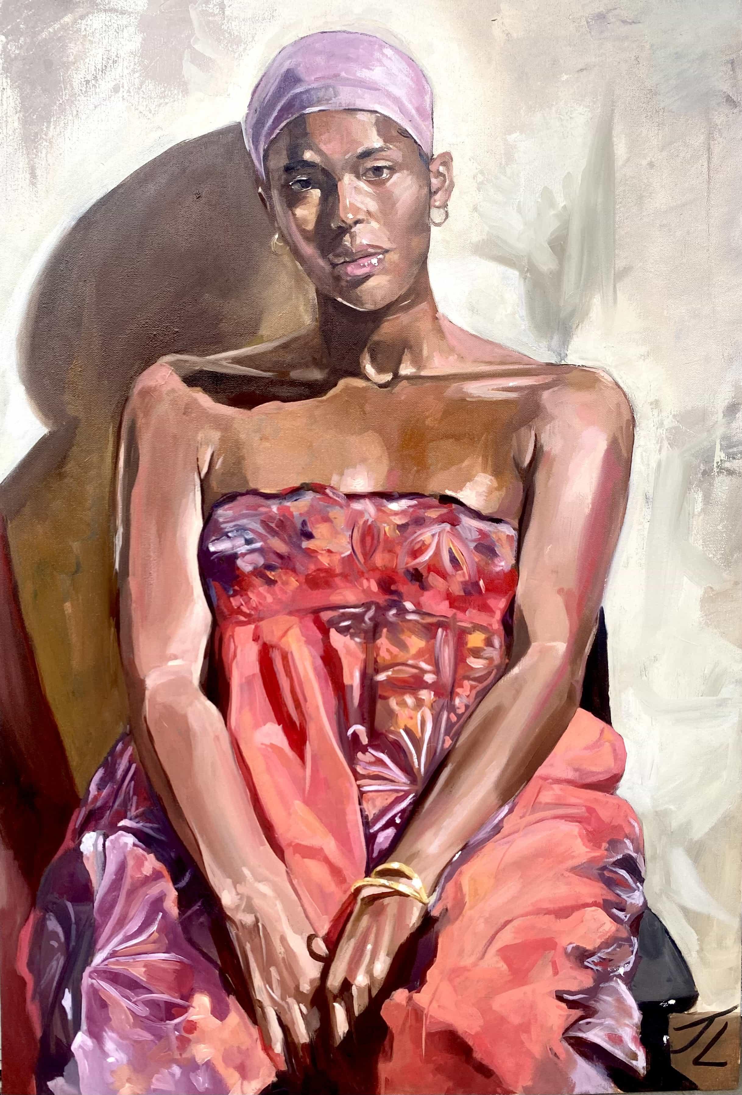 Josh Lynah, "Stare", 24x36, 2024. Oil on Canvas. / Josh Lynah, "Stare", 24x36, 2024. Oil on Canvas.