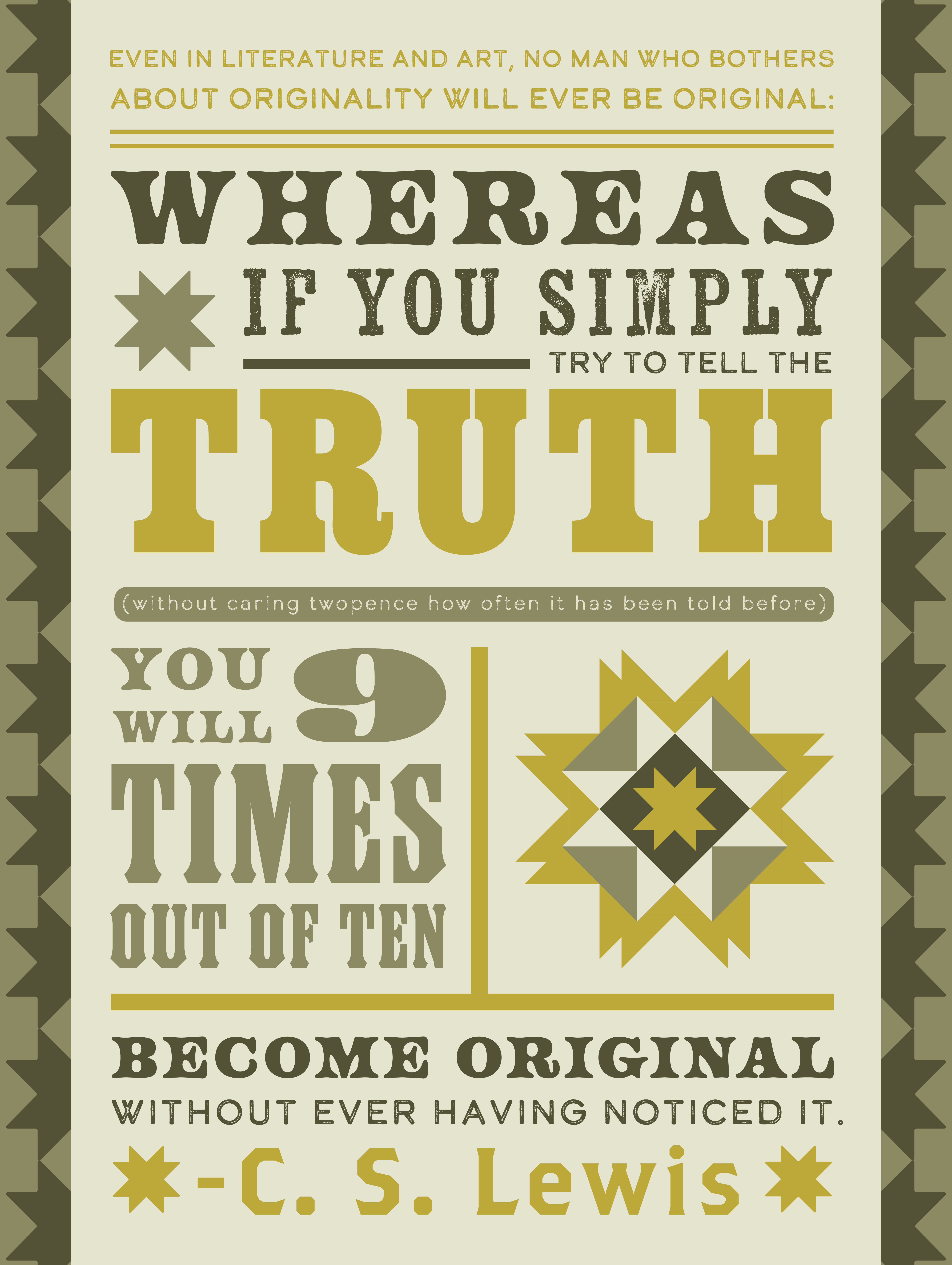 Symphony Williams, "Originality", 2024. Letterpress and Digital. / Symphony Williams, "Originality", 2024. Letterpress and Digital.