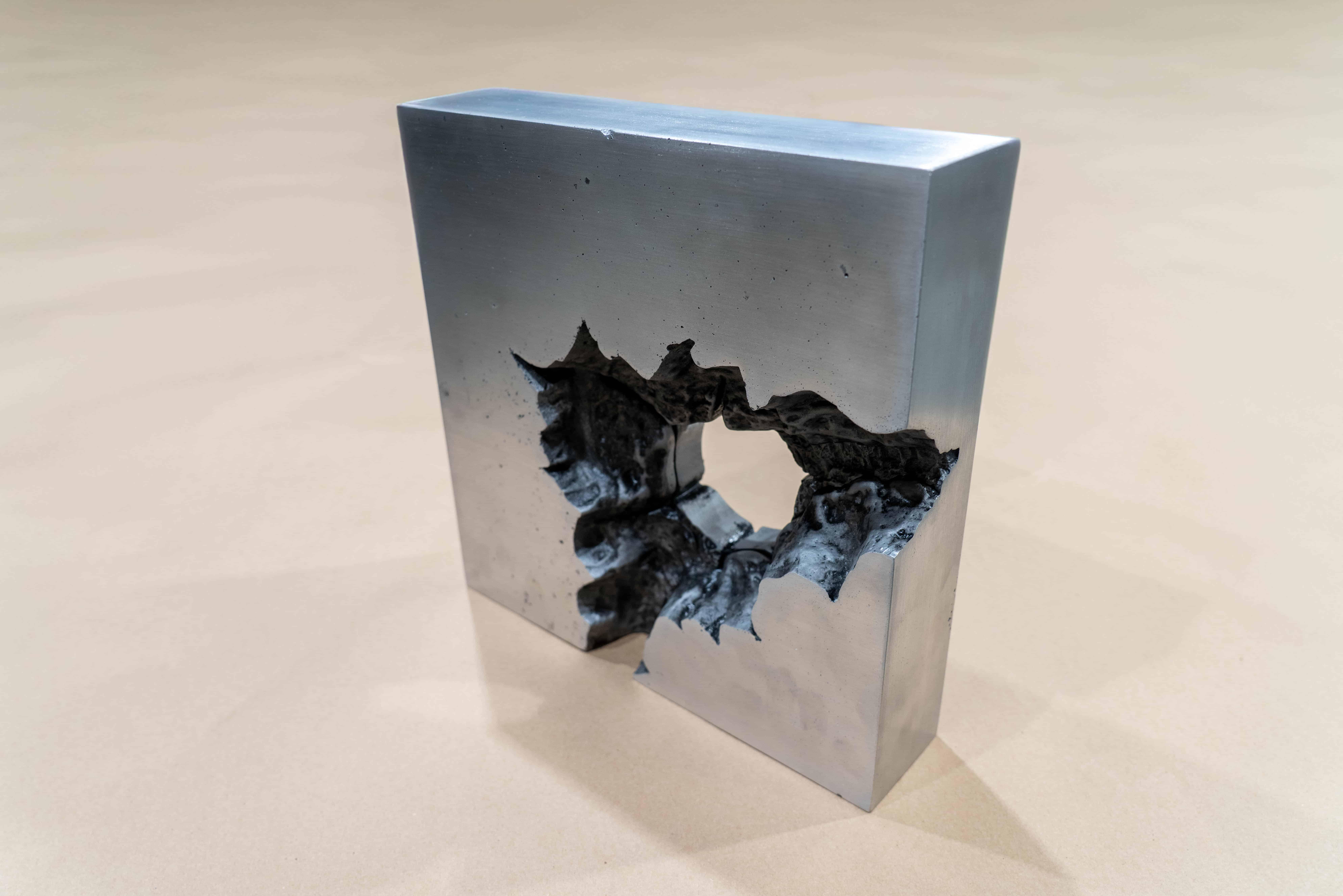 Callahan Roberson, "Impact no.2", 2025. Cast Aluminum. / Callahan Roberson, "Impact no.2", 2025. Cast Aluminum.