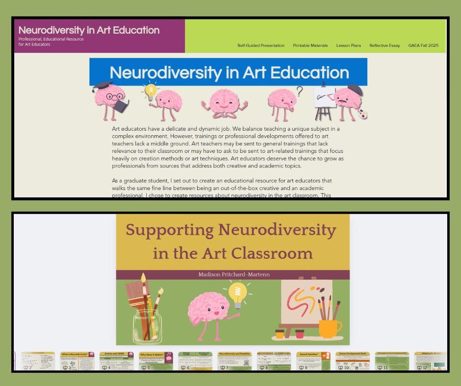  / Top: This is the website which hosts all of my various resources. Bottom: This is my self-guided informative presentation