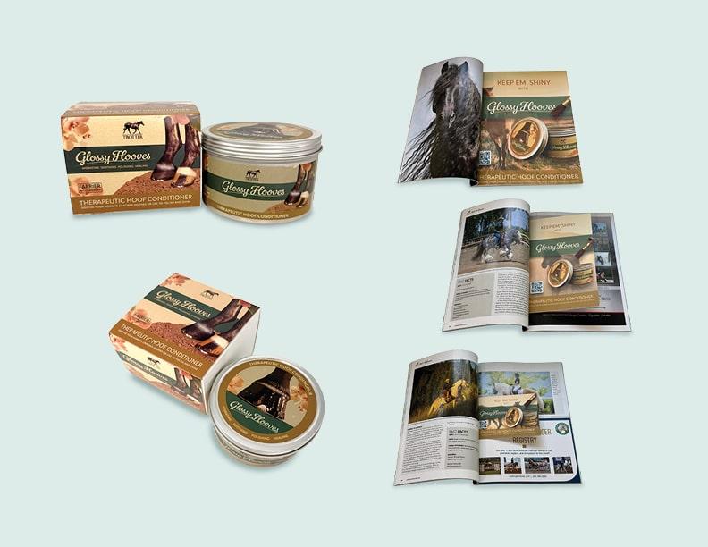  / Glossy Hooves is the final brand I created in Advertising and Packaging. This project led to our final ad campaign, which was a great opportunity to develop my brand personality further. 