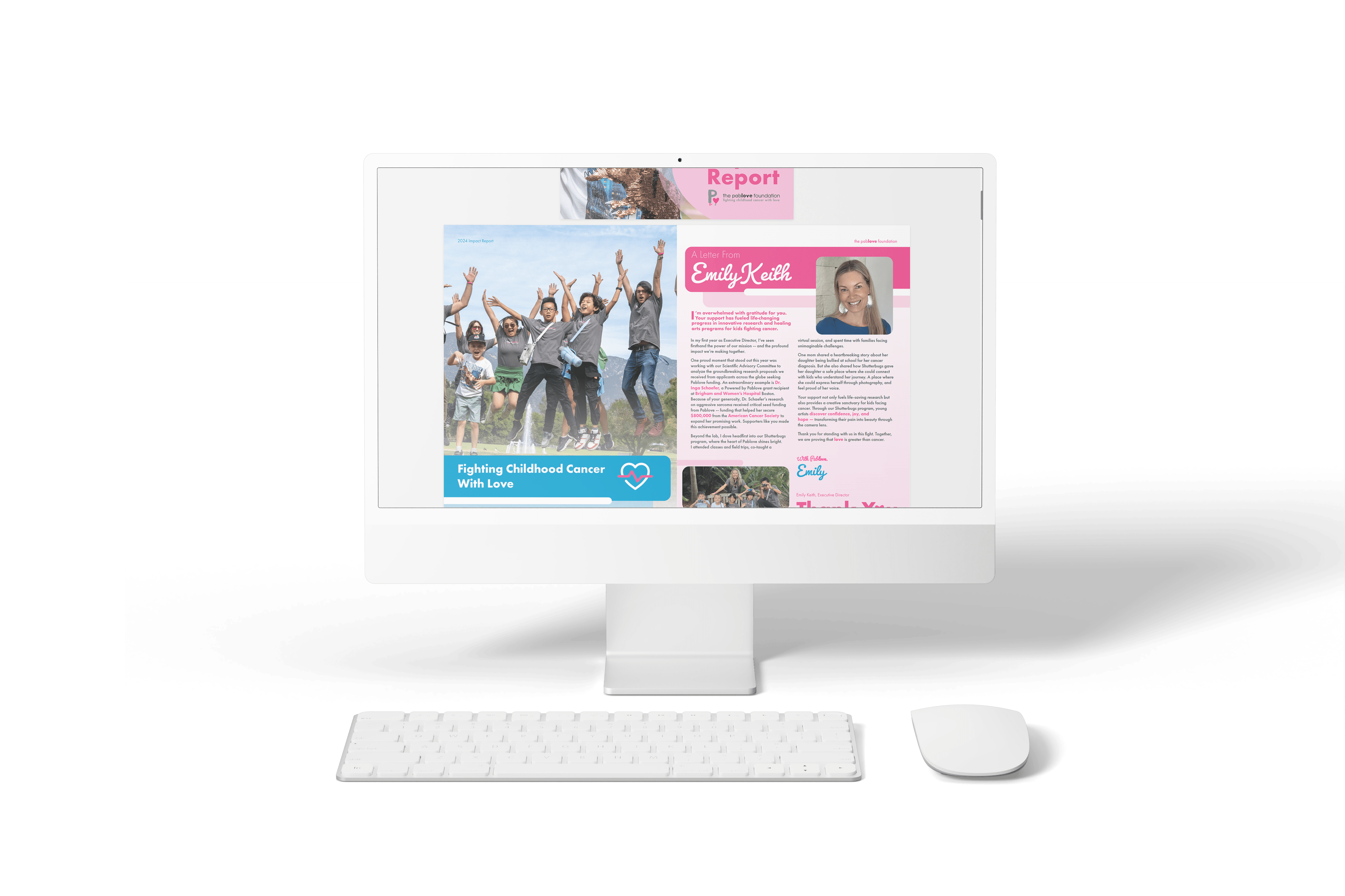  / A digital version of the non-profit organization Pablove's Impact Report, which can be viewed on their website. 