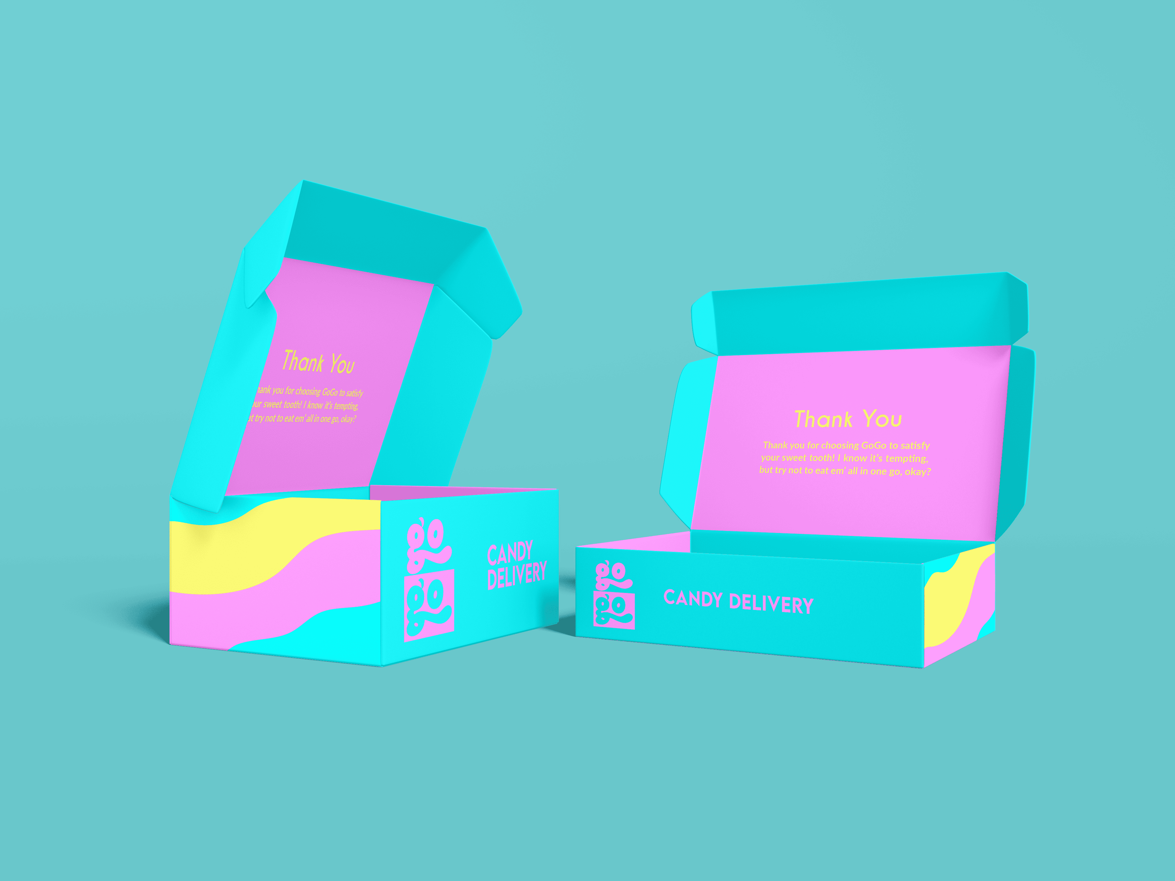  / Candy Delivery service box mockups 