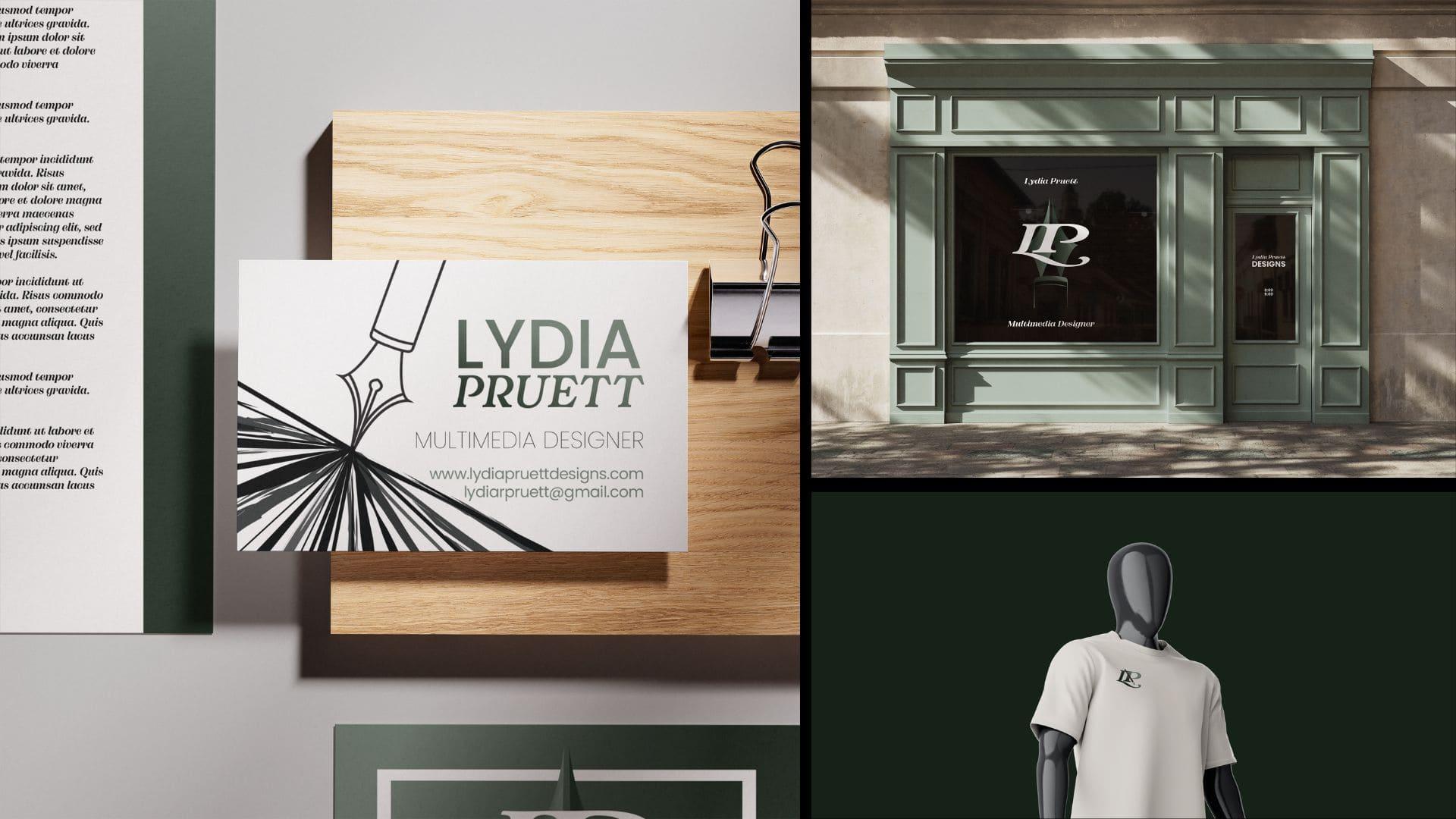  / Examples of Lydia Pruett Designs brand in use 