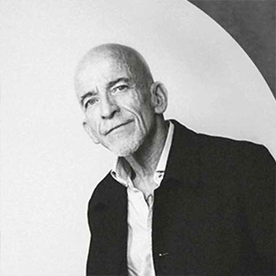 black and white image of author Mark Doty