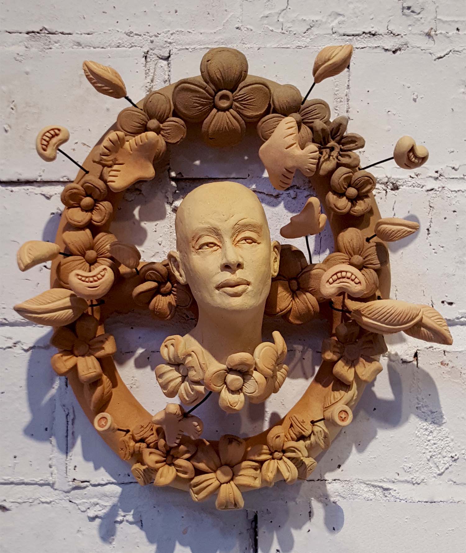 wooden wreath head art