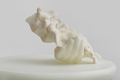 image of white bone sculpture