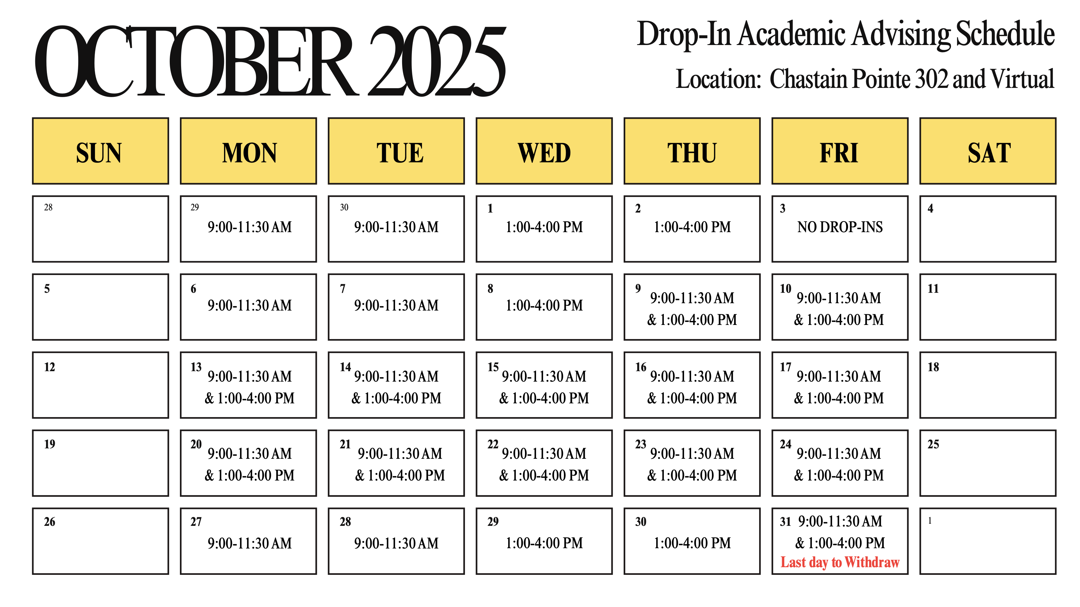 October-advising-hours