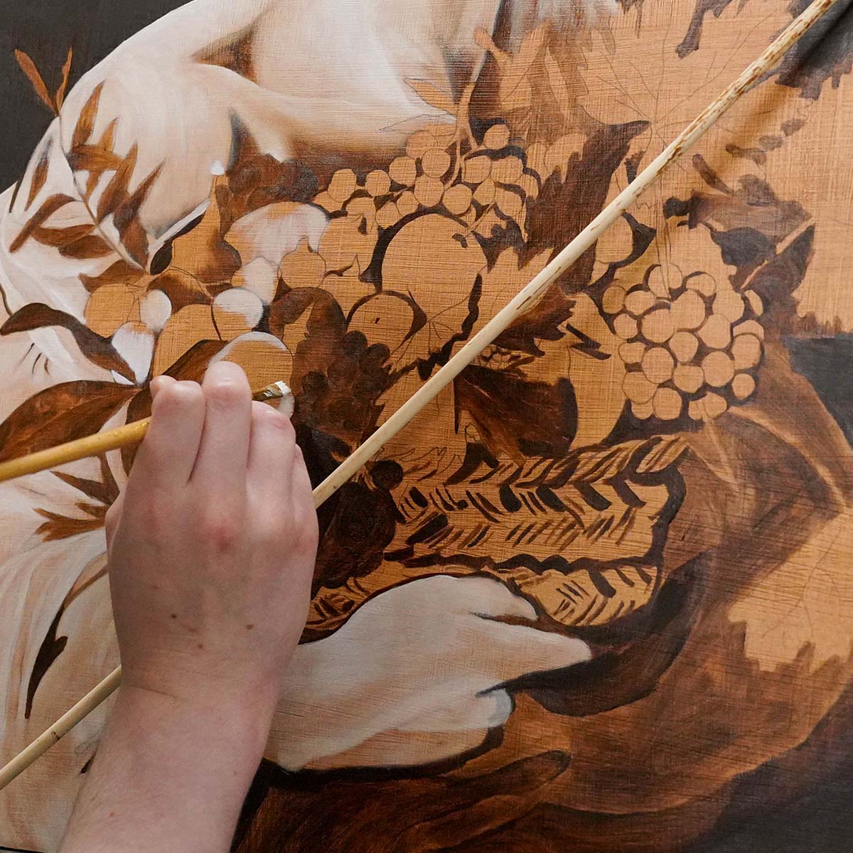 in progress painting