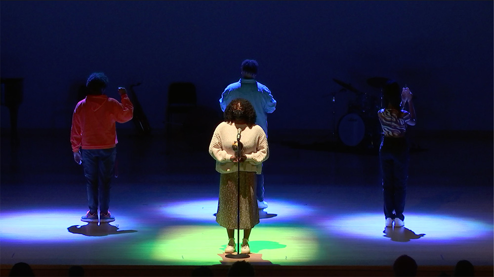 image of students onstage