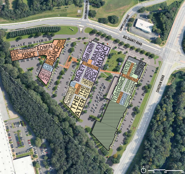 Plan for unit placement at Chastain Pointe