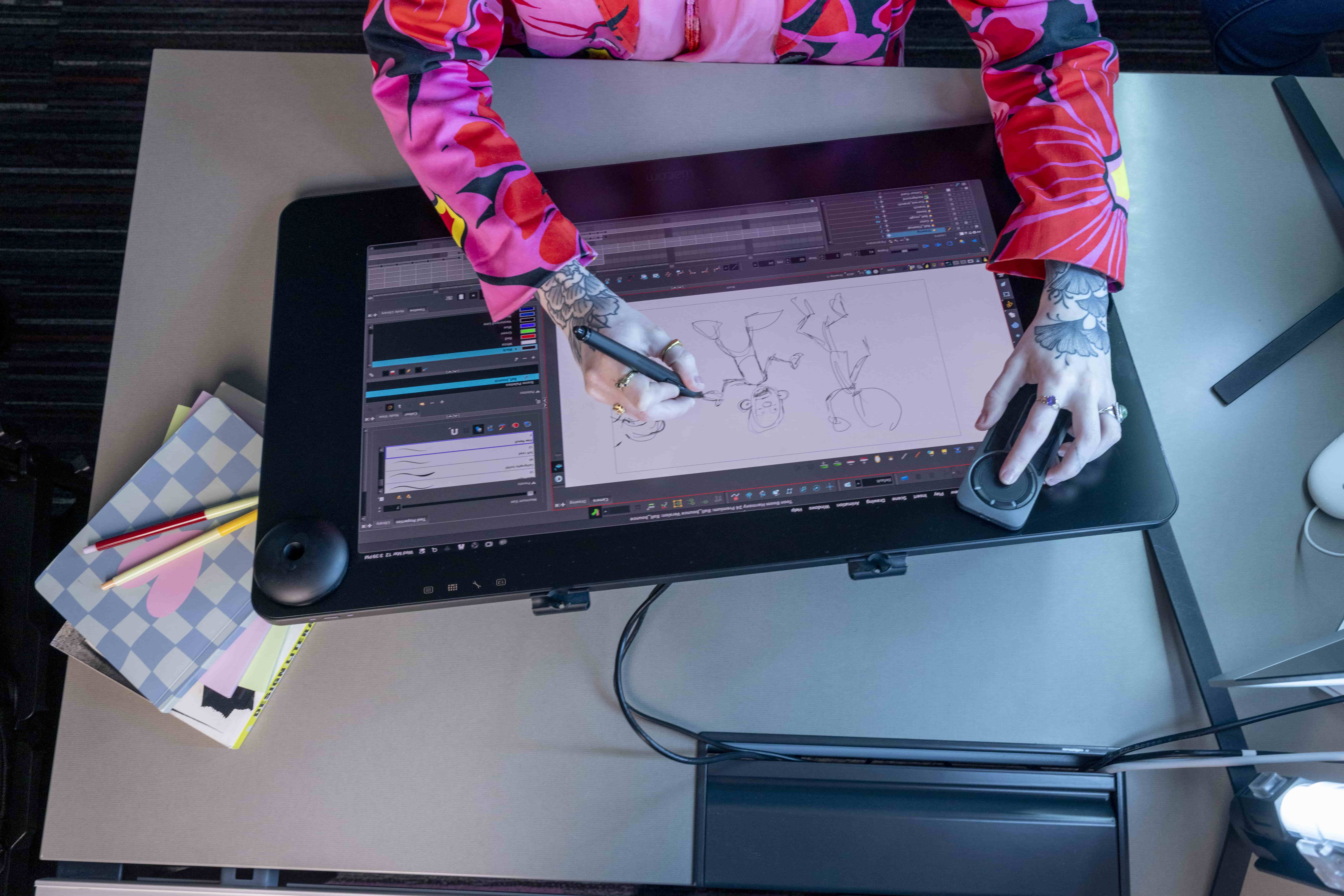 woman animating