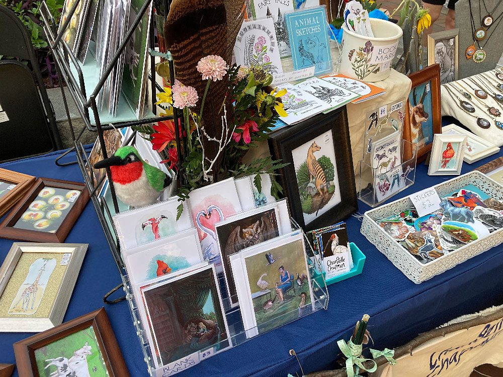 image of artist market table