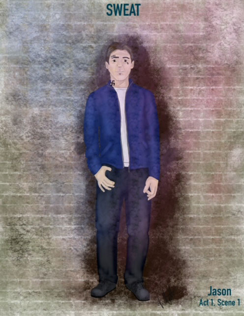 costume sketch of jason (2008) after prison