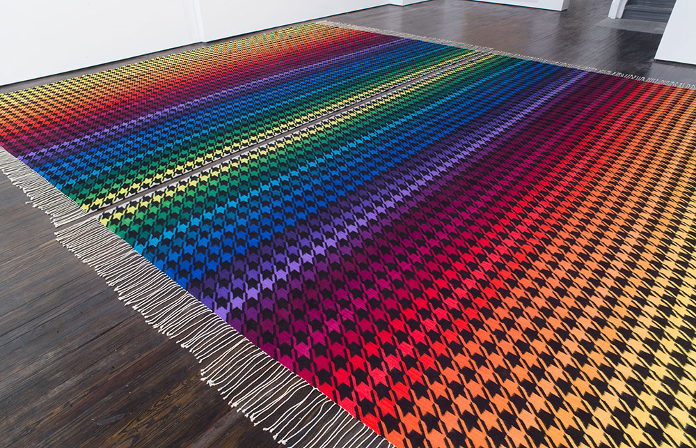 image of houndstooth rug by Polly Apfelbaum