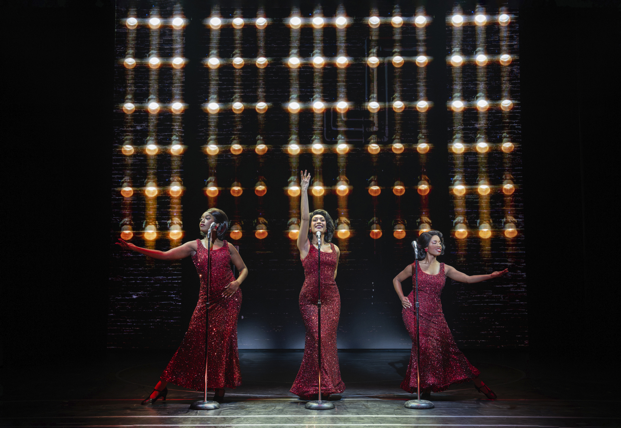 (L- R) Reyanna Edwards, Jasmine Barboa, Kaila Symone Crowder from the National Touring Company of Ain't Too Proud Credit: © 2024  Joan Marcus