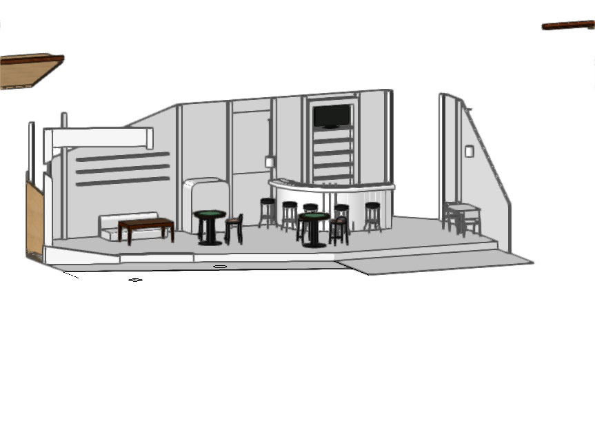 Set design sketch of elevation 