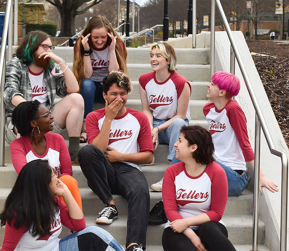 image of ksu tellers on stairs