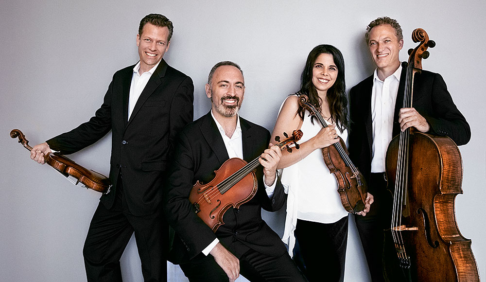 image of the four performers in the pacifica quartet