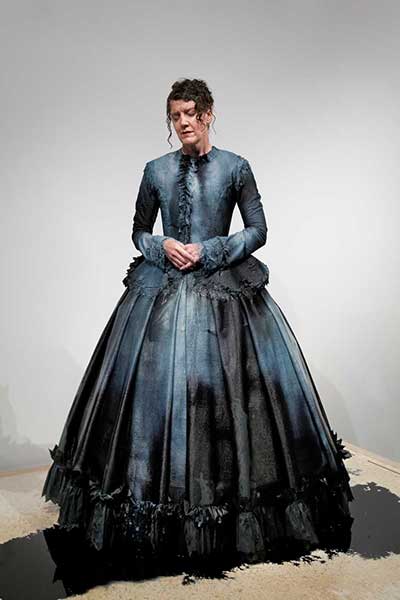 woman in victorian era weeping dress