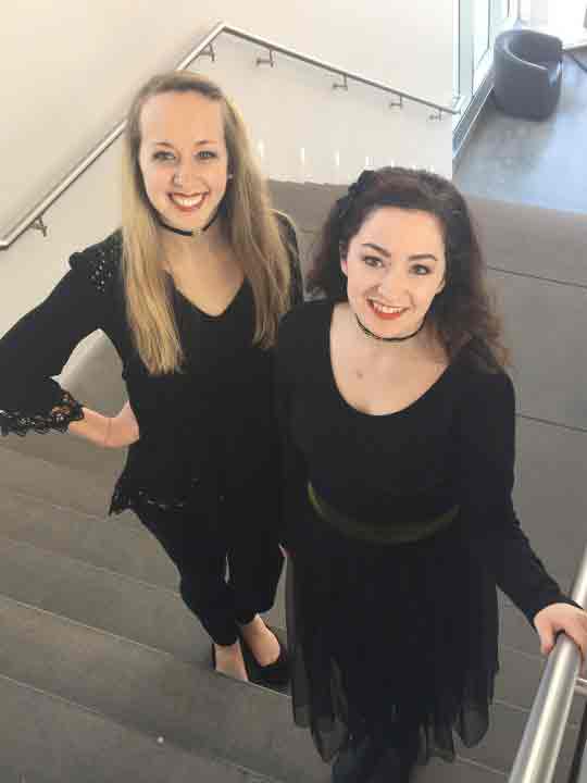 music education students, Christina Vehar and Marielle Reed