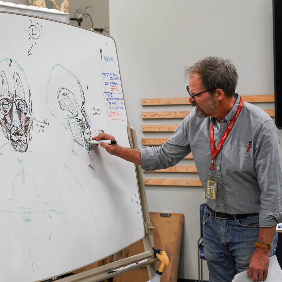 prof don robson explaining drawing anatomy
