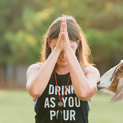 KSU student doing gentle yoga