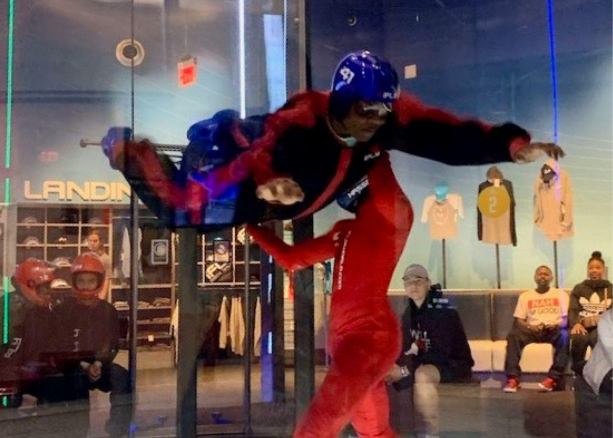 KSU TRIO students learn the physics and technology that make indoor skydiving possible at iFly Kennesaw. / KSU TRIO students learn the physics and technology that make indoor skydiving possible at iFly Kennesaw.