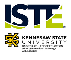 Kennesaw State University logo in partnership with ISTE LOGO featuring the institution's name and emblem, representing its academic identity and heritage.