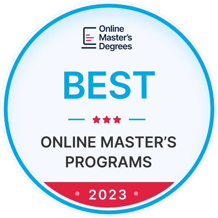 best online masters programs badge for 2023