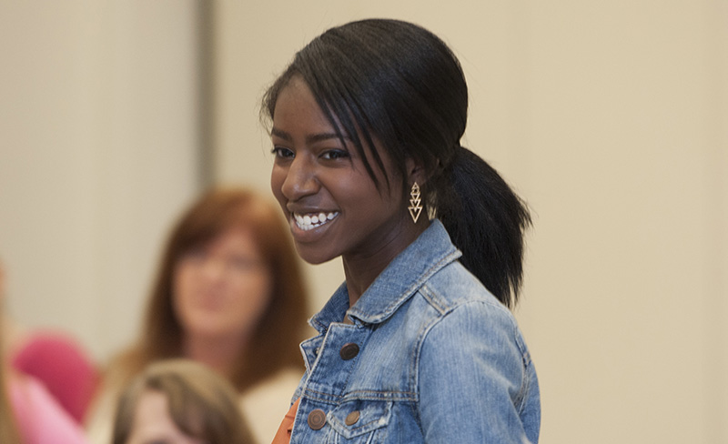 Smiling student
