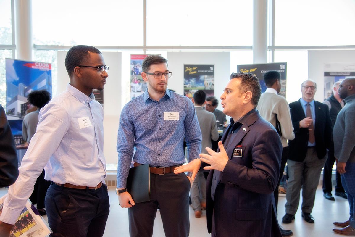  / Prospective employer speaking with future employees. Department of Architecture at KSU Annual Firm Networking Fair.