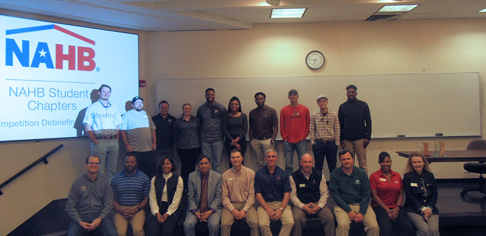 Members of the National Association of Home Builders (NAHB) Student Chapter