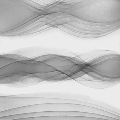 Bea Geller's grey whispy lines design. 