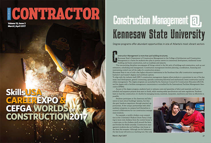 KSU CM Featured in Georgia Contractor Magazine