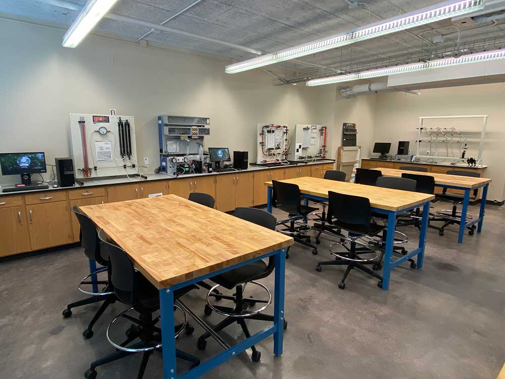 interior of construction demo lab
