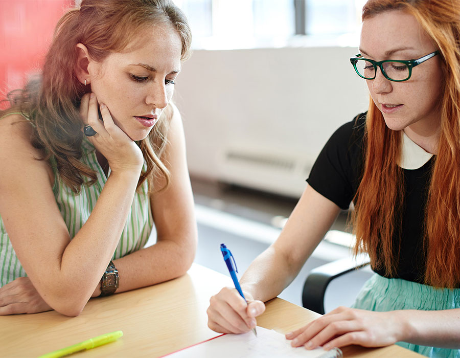 two ksu students studying