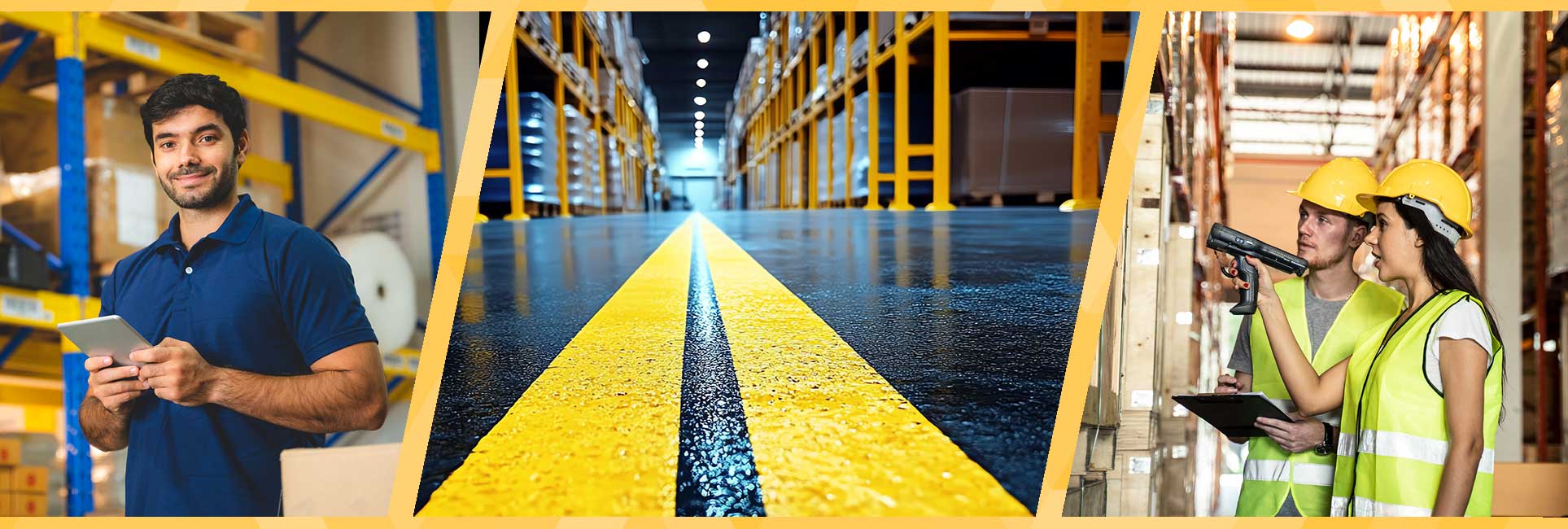 workers in warehouse prepping for recieving and shipping deliveries
