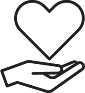 hand holding heart