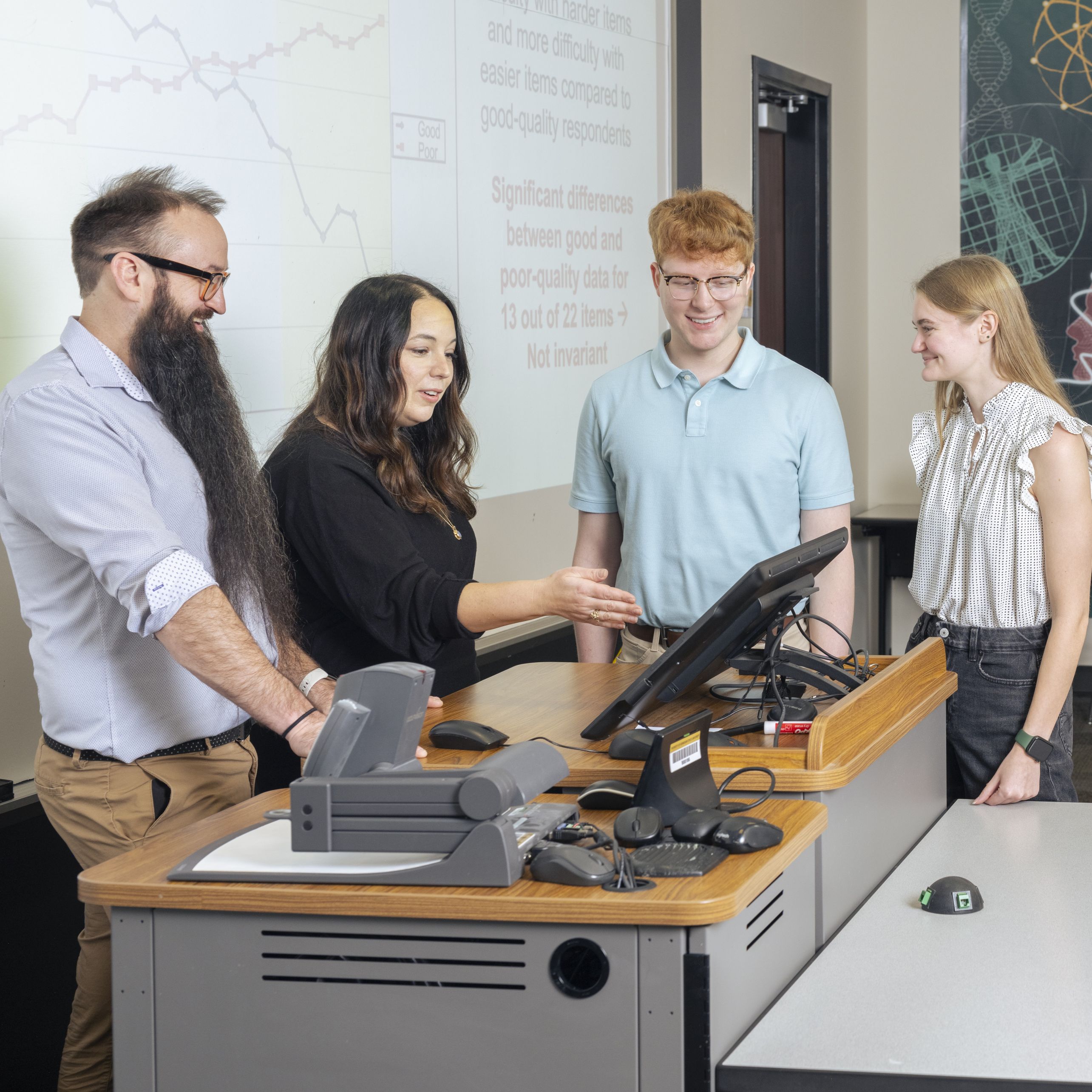 Professors with students