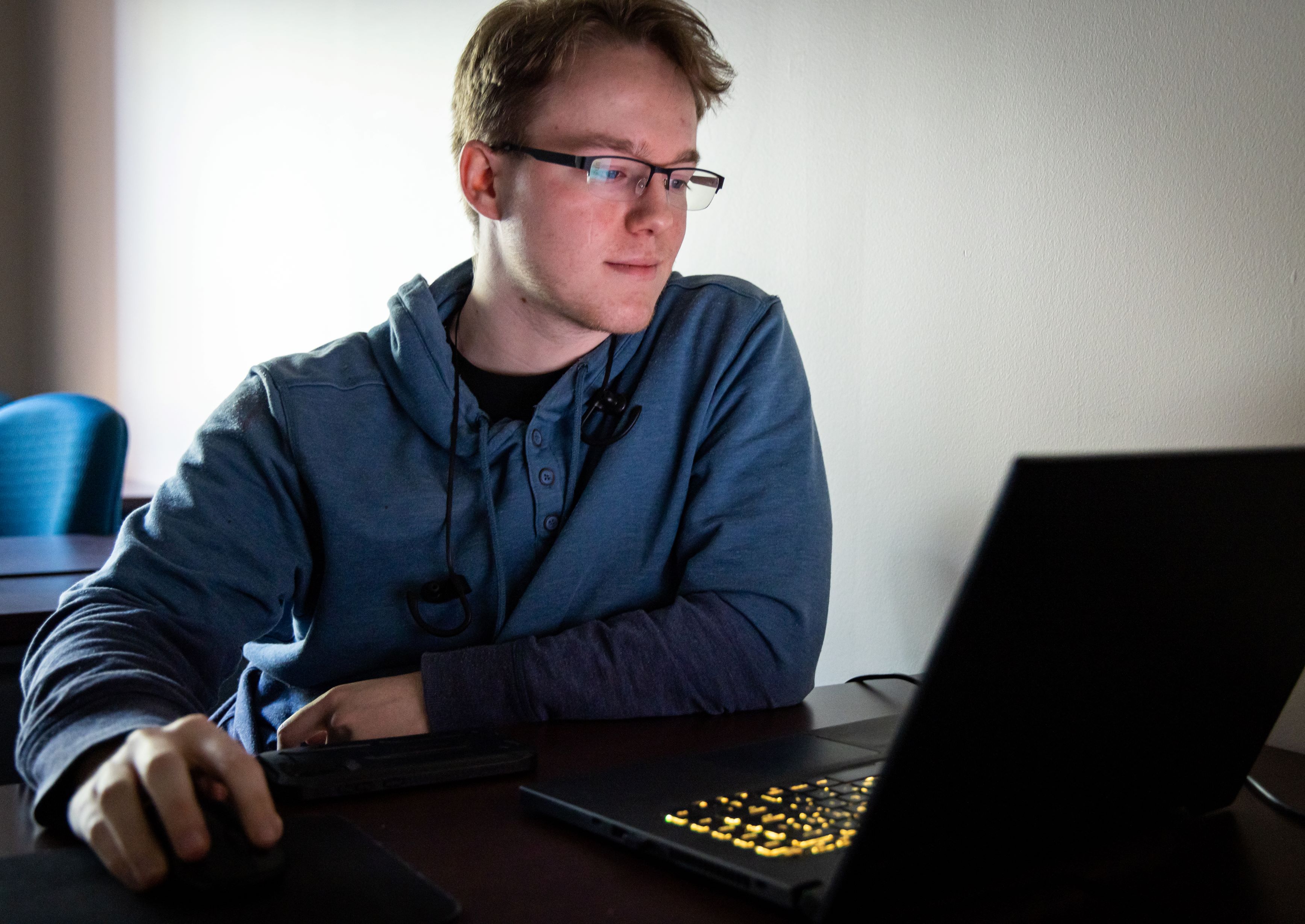 Student on Computer