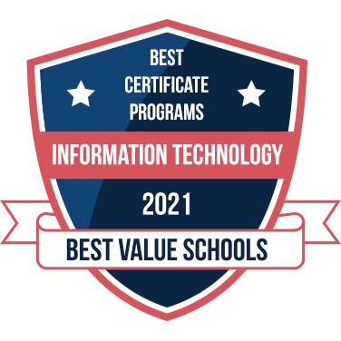 best certificate programs information technology 2021 best value schools badge