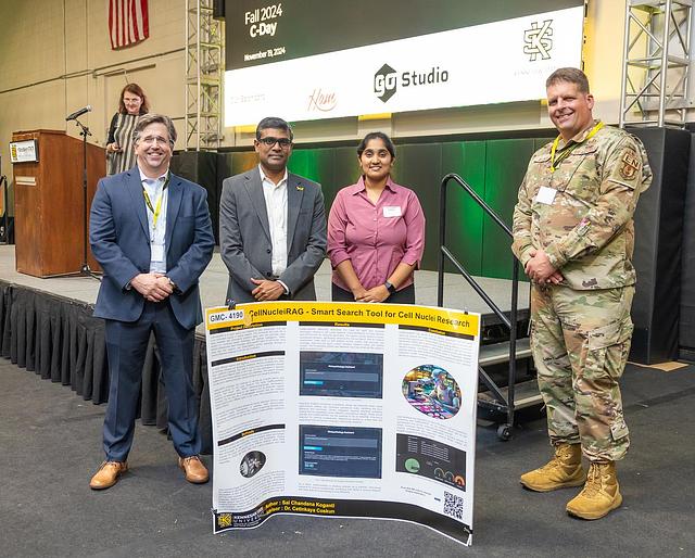 A picture of the first place winning project for Graduate Project, GMC-4190 CellNucleiRAG - Smart Search Tool for Cell Nuclei Research by Sai Chandana Koganti