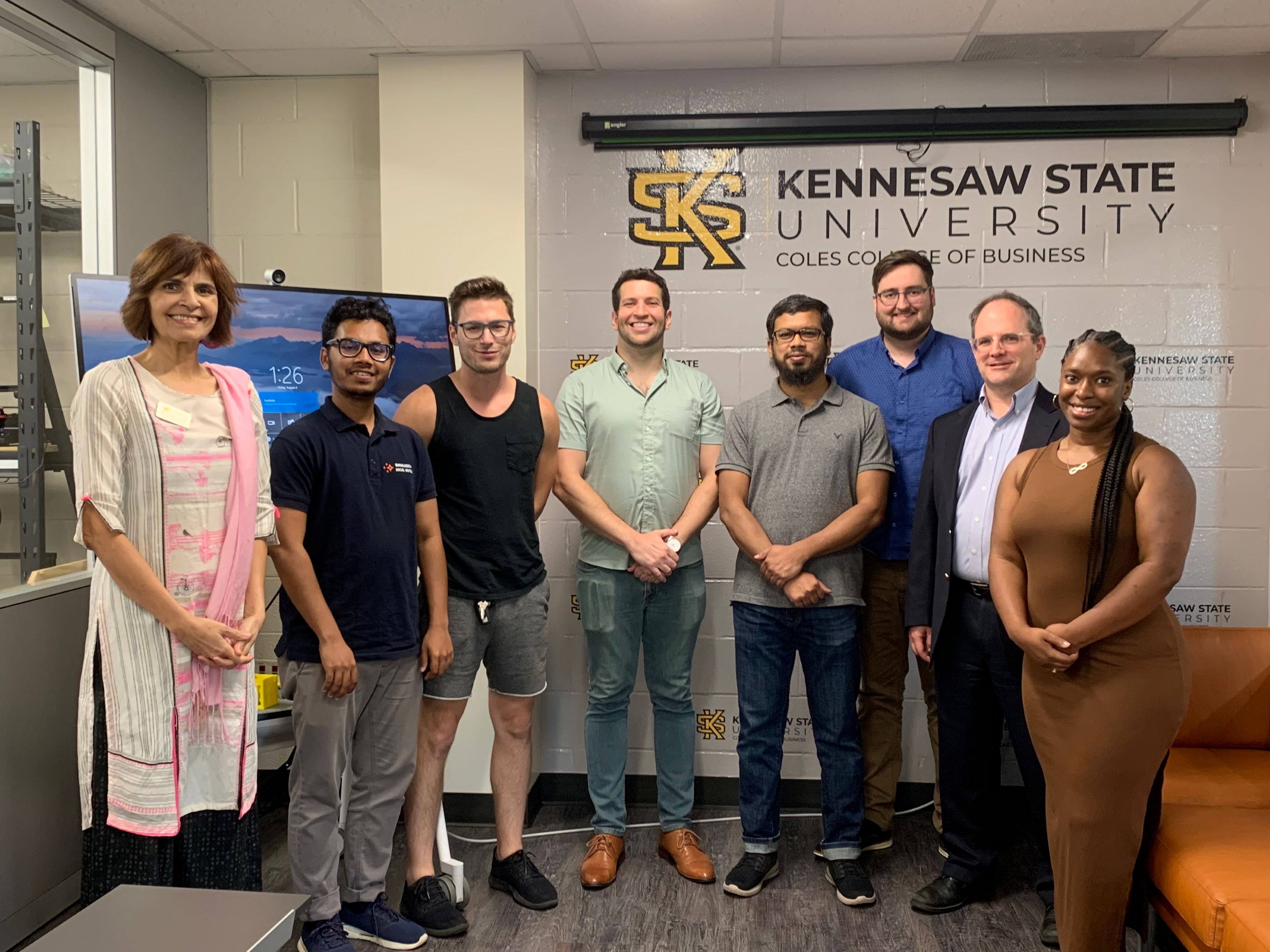 ksu data analytics faculty and students posing together