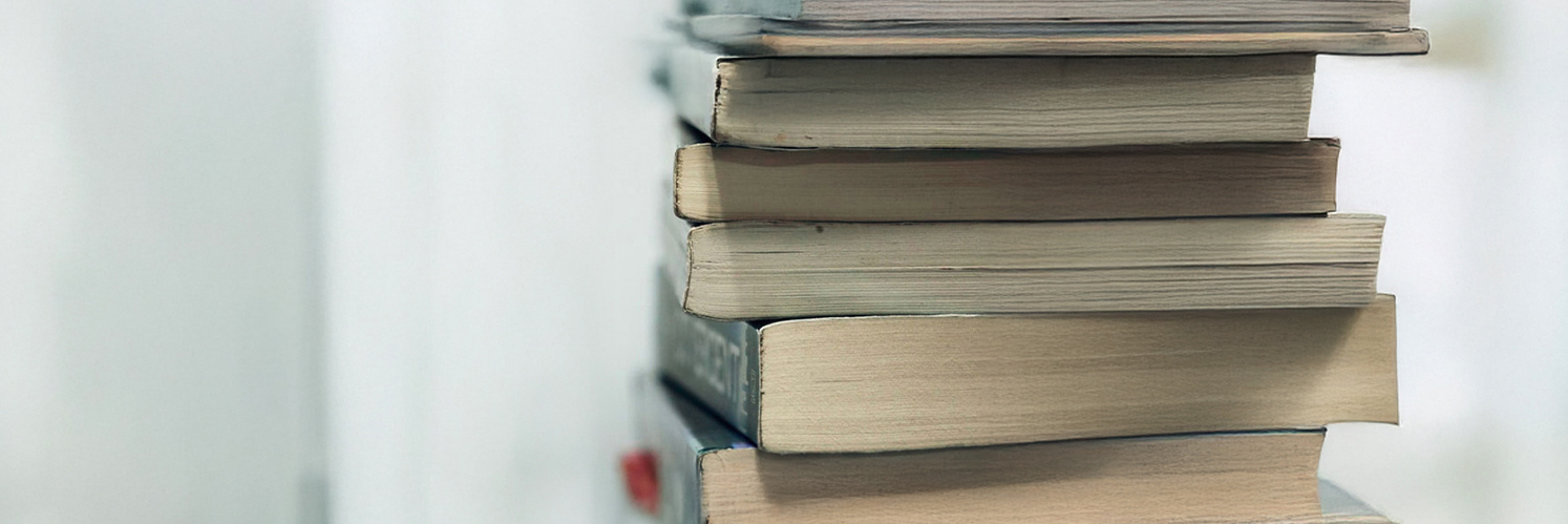 close up of books