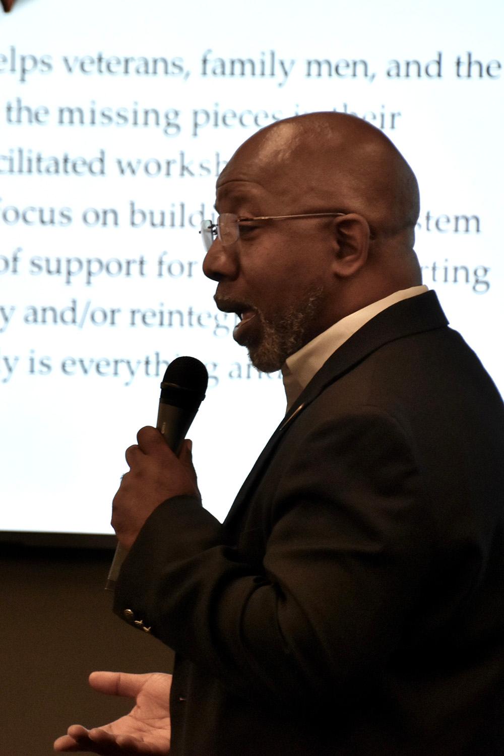 a speaker at the STRIVE graduation / 