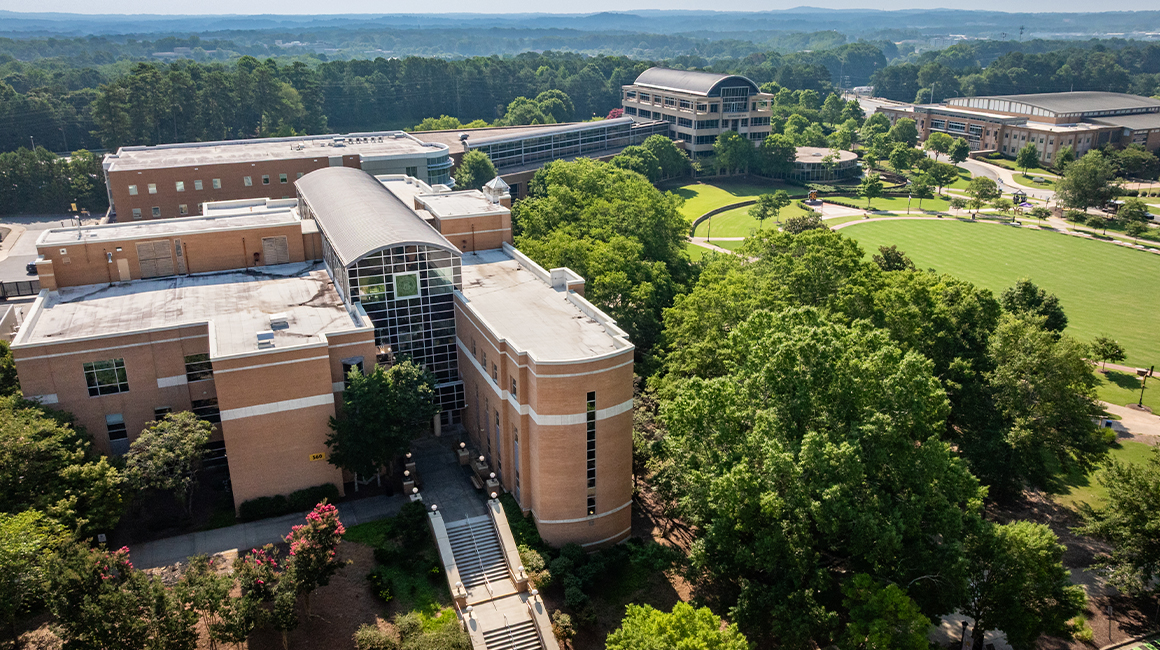 exterior of ksu's coles college of business building