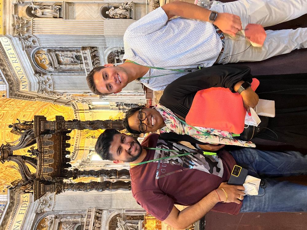 photo of ksu students at st peters basilica