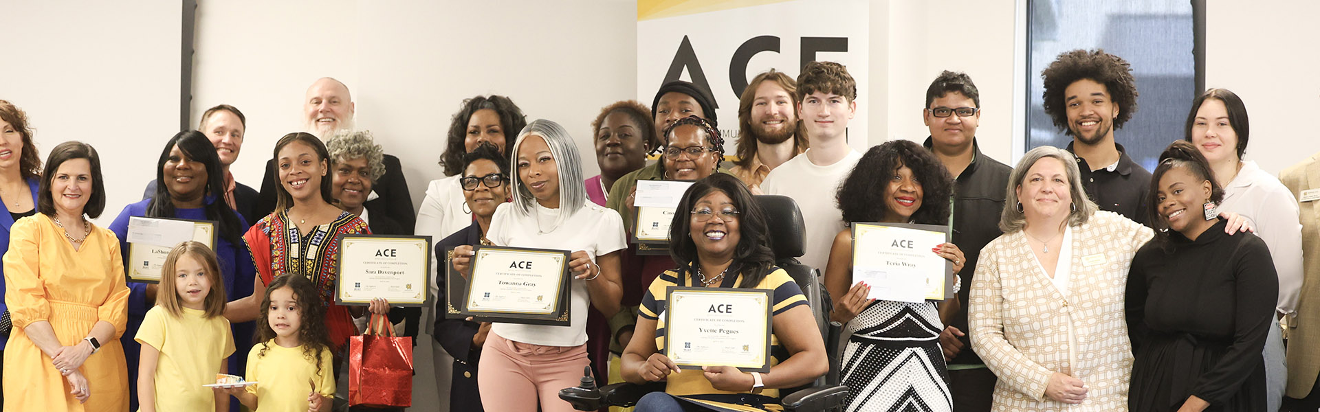 A group photo of ACE graduates.